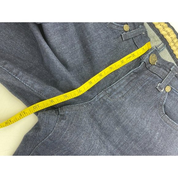 Nine West Women's Vintage America Jeans Skinny Boot Size 8 Dark Wash Mid-Rise - Picture 8 of 10